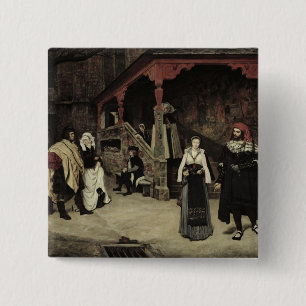 Die Sitzung von Faust und von Gänseblümchen, 1860 Button