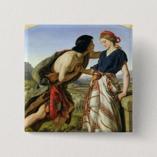 Die Sitzung von Jakob und von Rachel, 1853 Button (Vorderseite)