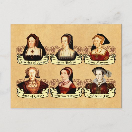Die SIx-Ehefrauen von Henry VIII Classic Postkarte (Vorderseite)