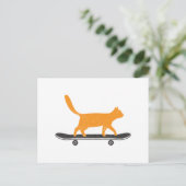 Die Skateboard-Katze Postkarte (Stehend Vorderseite)
