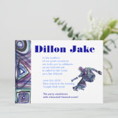 DIE SKATEBOARDER Einladung Bar Mitzvah Jüdisch (Stehend Vorderseite)