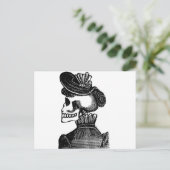Die Skelettdame. Circa Anfang der 1900er Jahre in  Postkarte (Stehend Vorderseite)