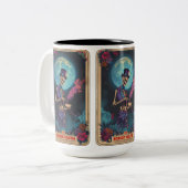 Die Skelettkarte für das Tarot um Mitternacht Zweifarbige Tasse (Vorderseite Links)