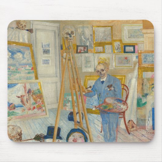 Die Skelettmalerei | James Ensor Mousepad (Vorne)