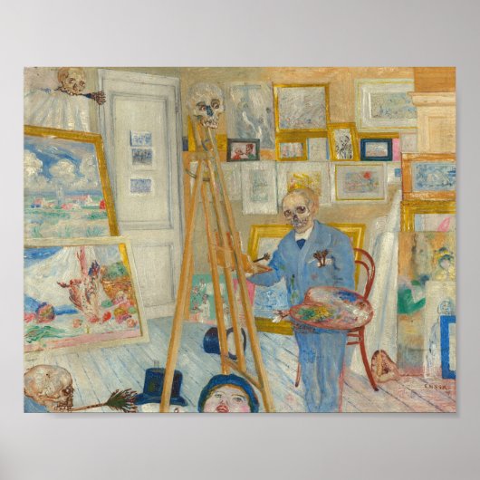 Die Skelettmalerei | James Ensor Poster (Vorne)