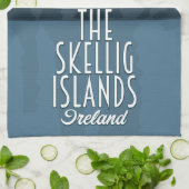 Die Skellig-Inseln Geschirrtuch (Gefaltet)