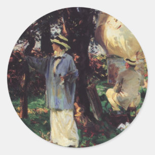 Die Skizzen von John Singer Sargent Runder Aufkleber
