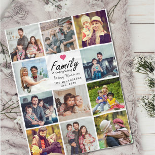Die Skriptfamilie ist alles, was Foto Collage Mode Fleecedecke