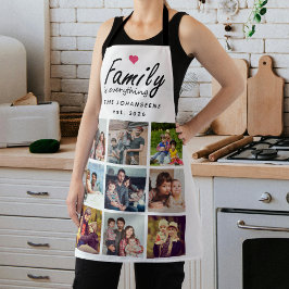 Die Skriptfamilie ist alles, was Foto Collage Mode Schürze