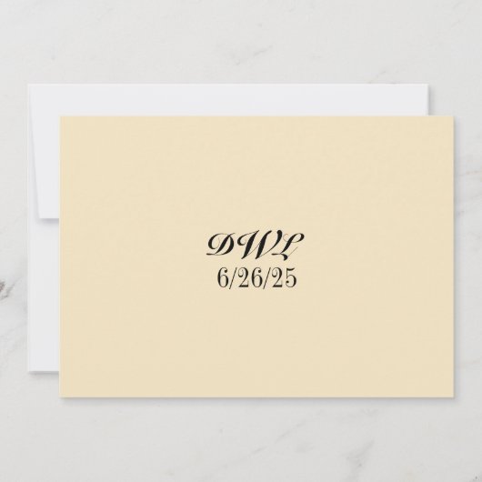 Die skulpierte Vow QR Code Wedding RSVP Card Einladung (Rückseite)