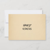 Die skulpierte Vow Wedding RSVP-Karte RSVP Karte (Rückseite)