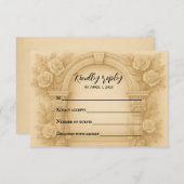 Die skulpierte Vow Wedding RSVP-Karte RSVP Karte (Vorne/Hinten)