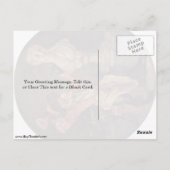 Die Skulptur Tondo von Antoine Watteau Postkarte (Rückseite)