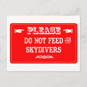 Die Skydiver nicht Gefüttert Postkarte
