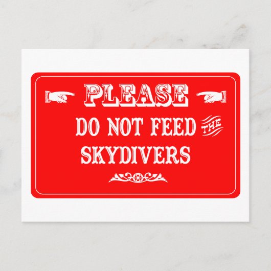 Die Skydiver nicht Gefüttert Postkarte (Vorderseite)