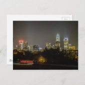 Die Skyline der Stadt Charlotte Postkarte (Vorne/Hinten)