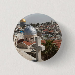 Die Skyline des alten Jerusalems Button