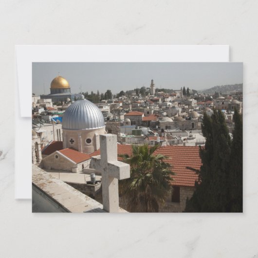 Die Skyline des alten Jerusalems Dankeskarte (Vorderseite)