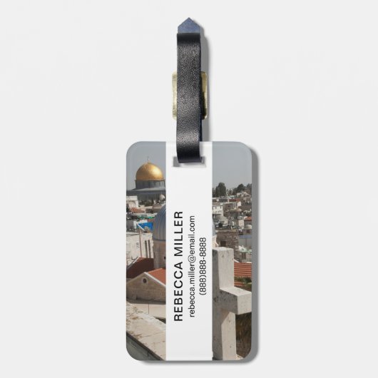 Die Skyline des alten Jerusalems Gepäckanhänger (Rückseite vertikal)