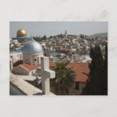 Die Skyline des alten Jerusalems Postkarte (Vorderseite)