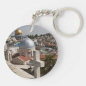 Die Skyline des alten Jerusalems Schlüsselanhänger (Rückseite)