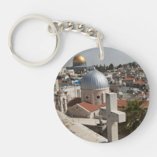 Die Skyline des alten Jerusalems Schlüsselanhänger
