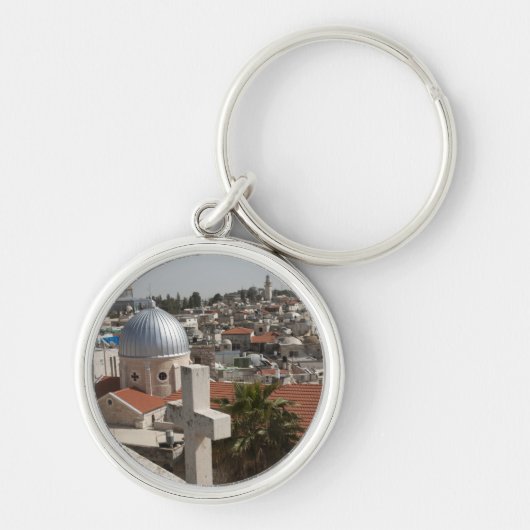Die Skyline des alten Jerusalems Schlüsselanhänger (Vorne)
