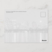 Die Skyline von Boston und ein Vollmond im Septemb Postkarte (Rückseite)