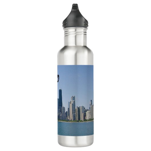 Die Skyline von Chicago Edelstahlflasche (Rechts)
