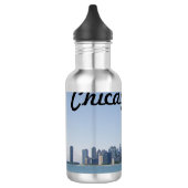 Die Skyline von Chicago Edelstahlflasche (Links)