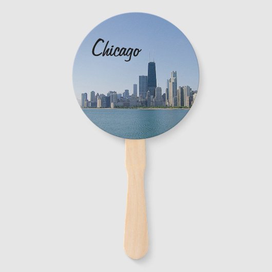 Die Skyline von Chicago Fächer (Rückseite)