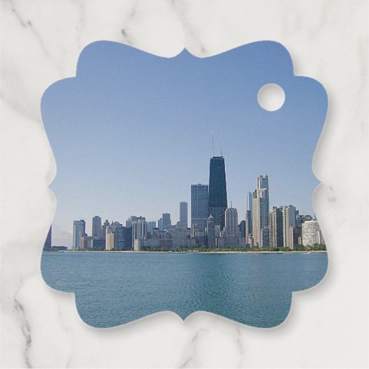 Die Skyline von Chicago Geschenkanhänger (Rückseite)