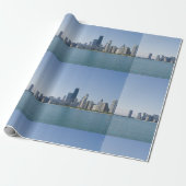 Die Skyline von Chicago Geschenkpapier (Ungerollt)