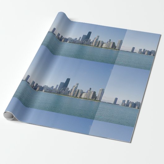 Die Skyline von Chicago Geschenkpapier (Ungerollt)