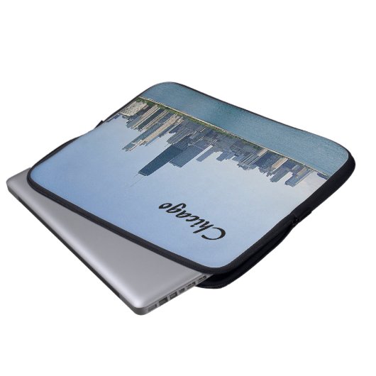 Die Skyline von Chicago Laptopschutzhülle (Vorne Knopf)