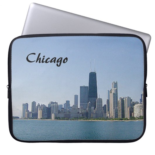 Die Skyline von Chicago Laptopschutzhülle (Vorderseite)