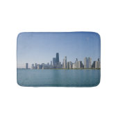 Die Skyline von Chicago mit dem Muster Mirrored Badematte (Vorderseite)