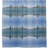 Die Skyline von Chicago mit dem Muster Mirrored Duschvorhang (Vorderseite)