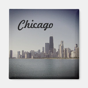 Die Skyline von Chicago mit dem Nebelfilter Magnet
