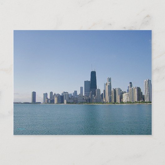 Die Skyline von Chicago Postkarte (Vorderseite)