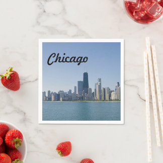 Die Skyline von Chicago Serviette