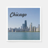 Die Skyline von Chicago Serviette (Vorderseite)