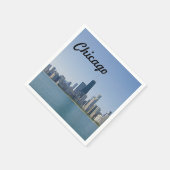 Die Skyline von Chicago Serviette (Ecke)
