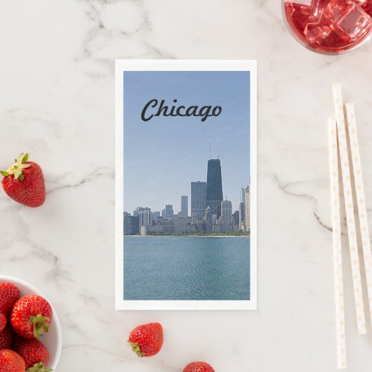 Die Skyline von Chicago Serviette (Beispiel)