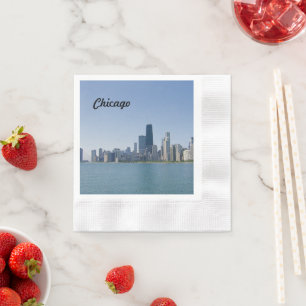 Die Skyline von Chicago Serviette