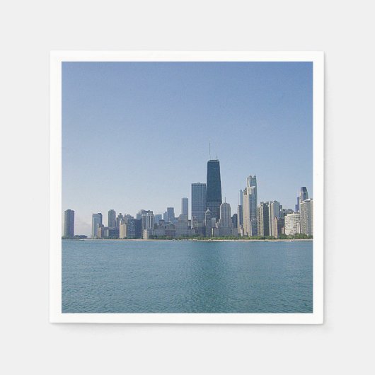 Die Skyline von Chicago Serviette (Vorderseite)