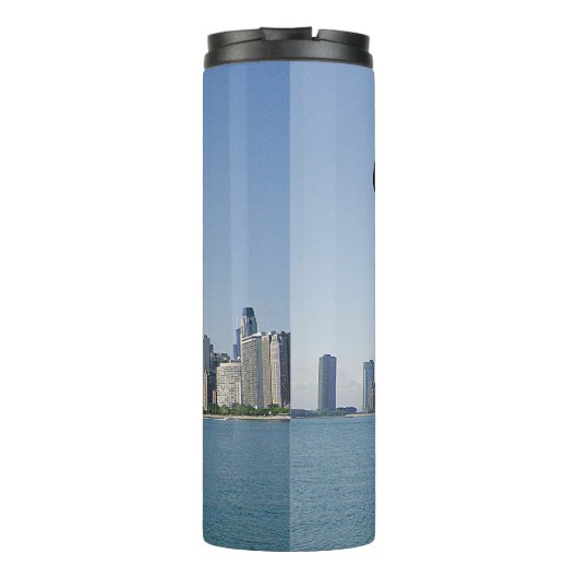 Die Skyline von Chicago Thermosbecher (Rückseite)