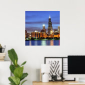 Die Skyline von Chicago vom Adler Planetarium Poster (Heimbüro)