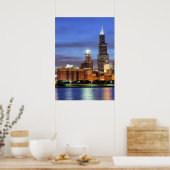 Die Skyline von Chicago vom Adler Planetarium Poster (Küche)