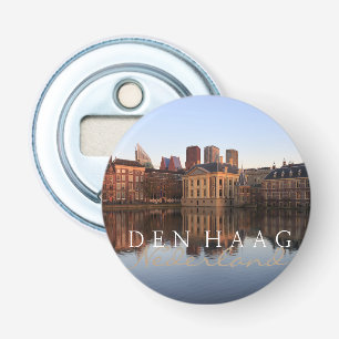 Die Skyline von Den Haag in den Niederlanden Text Flaschenöffner